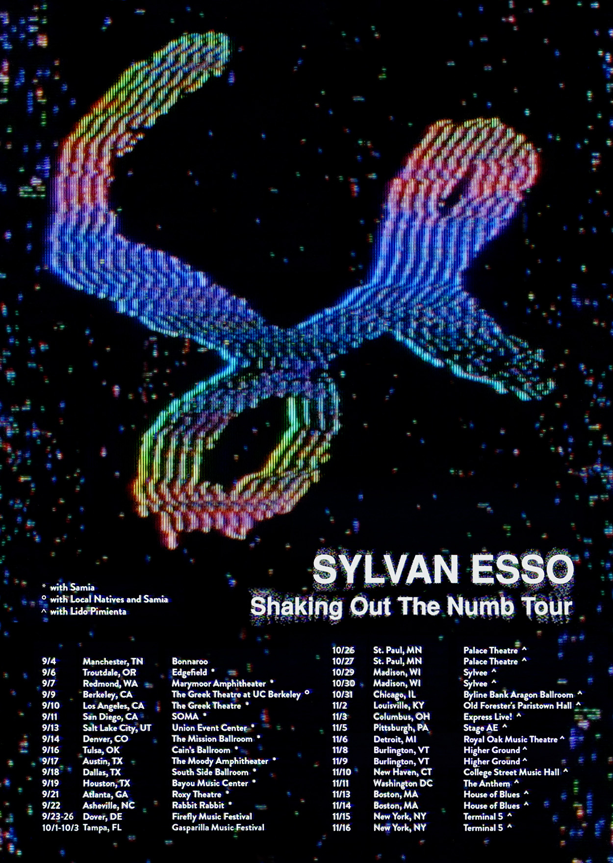 Sylvan Esso Tour Poster